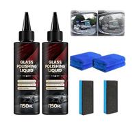 D1 Glass Polishing Liquid, Auto Scheibenwischwasser Polish, Anti-Fog Hydrophobic Car Glass Oil Film Remover, Glaspolitur Gegen Kratzer, Glasreiniger Auto(2pcs)