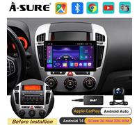 DAB+ 2+32G Android 14 Autoradio CarPlay GPS Navi +Kam für Kia Ceed ED 2006-2009