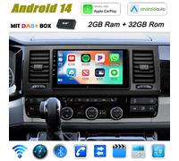 DAB+ 2+32GB Android 14 Autoradio Carplay RDS Navi für VW T6 Transporter Multivan