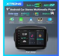 DAB+ 2K 9“ Android 14 Autoradio 4G+64GB Gyroskop GPS Navi WiFi für Jeep Renegade