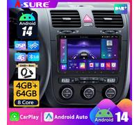 DAB+ 4+64G Android 14 Autoradio CarPlay Navi für VW Golf 5 6 Touran Caddy Tiguan