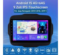 DAB+ 4+64G Radio Android15 Autoradio Für Jeep Renegade GPS Navi WIFI BT RDS DSP
