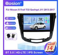 DAB+4G Android14 Autoradio Stereo GPS CarPlay Für Nissan X-Trail T32 Qashqai J11