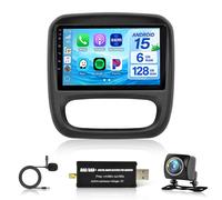 DAB+ 6+128GB Android 15 Carplay Autoradio Für Renault Trafic 3 Opel Vivaro B GPS