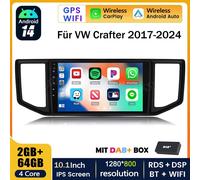 DAB+ 64G Android 14 Autoradio Carplay BT 5.0 FM GPS Navi für VW Crafter 2017-24