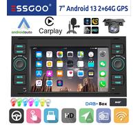 DAB+ 64G Android 14 Autoradio Carplay Navi Für Ford Focus Fiesta C S Max Transit