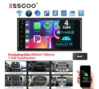 DAB+ 64GB Android Carplay Autoradio GPS NAVI Für Toyota Corolla RAV4 Hilux Camry