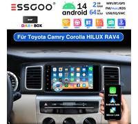 DAB+ Android 14 Carplay Autoradio Für Toyota Corolla RAV4 Hilux Camry GPS SWC BT