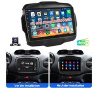 DAB+ Android 15 2+64GB Carplay Autoradio GPS WIFI KAM Für Jeep Renegade 14-24 FM