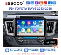 DAB+ Android 15 Autoradio 2+64GB Carplay GPS Navi RDS Für TOYOTA RAV4 2013-18 FM