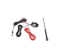 DAB Antenne Auto, DAB+ Autoantenne FM/AM Dachantenne Digital Radioantenne mit Verstärker, Autoradio Antenne mit SMB/SMA Stecker DIN Adapter | 5M-Verlängerungskabel