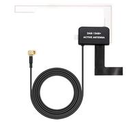 DAB Antenne Auto, SMB Anschluss Digitale DAB Autoradio einsetzbar für Pioneer,Kenwood,JVC,Alpine,AiliTech 18 DBI Verstärkung für Signalqualität und Empfangsstärke mit 3 m Verlängerungs Kabel (A)