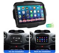 DAB+ Apple Carplay Autoradio Android 15 2+64G BT Für Jeep Renegade 2014-2024 GPS