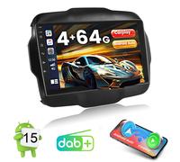 DAB+ Apple Carplay Autoradio Android 15 4+64G BT Für Jeep Renegade 2014-2024 GPS