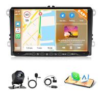 DAB Autoradio 4GB+64GB Type-C für VW Passat B6 T5 Golf 5 6 Polo 6R Tiguan T5 Jetta Seat Skoda, Kabellosem Carplay Android Auto Motorsi GPS Navi WiFi FM RDS SWC Bluetooth EQ Canbus mit Rückfahrkamera