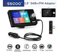 DAB+ Autoradio Adapter Bluetooth FM Transmitter Musik 2.8" LCD Bildschirm USB TF