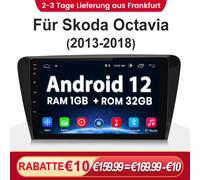 10" Für Skoda Octavia 2013-2018 Navigation Autoradio GPS Android 12 DAB+ CarPlay