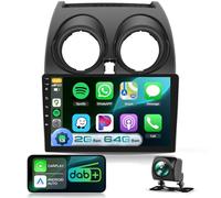 DAB+ Autoradio Carplay für Nissan Qashqai 2006-2016, Podofo 9 Zoll Touchscreen-Radio 2G+64G Wireless CarPlay Android Auto mit HiFi/BT/WiFi/GPS/Lenkradsteuerung+CANBUS