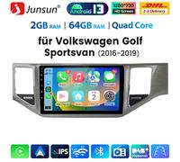 DAB+ Carplay 2+64G Autoradio Android 13 GPS Navi Für VW Golf Sportsvan 2016-2019