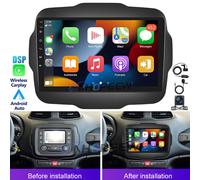 DAB+ CarPlay 32GB Android 13 Autoradio GPS Navi DSP Für Jeep Renegade 2015-2020