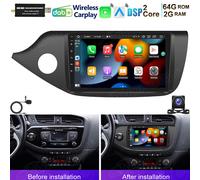 DAB+ Carplay Android 15 Autoradio GPS Wifi Kam 2+64GB für Kia Ceed JD 2012-2017