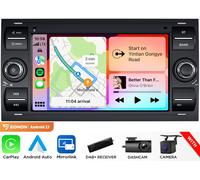 DAB+ FDX6 7" Android 13 Autoradio GPS Navi CarPlay Für Ford Mondeo Transit Focus