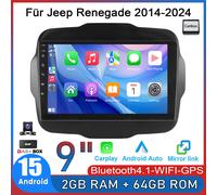 DAB+ Für Jeep Renegade 2014-2024 Android 15 2+64G Carplay Autoradio GPS Navi KAM