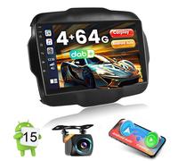 DAB+ Für Jeep Renegade 2014-2024 Android 15 4+64G Carplay Autoradio GPS Navi KAM