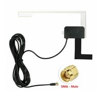DAB+ Scheibenantenne für Auto KFZ - Mit Verstärker & SMA-M Stecker Klebeantenne