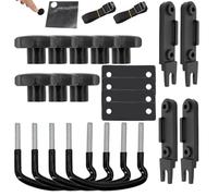 Dachbox Befestigung U Bügel, 4 Sätze Dachbox Halterung, 85mm U-Bolzen Klammern Mit 8 Sicherungsmuttern Und 2 Bandagen Rund Punktaufkleber, Universal U-Bolzen Dachbox Halterung Für Dachboxenhalterungen