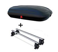 Dachbox CA320L carbonl.+Alu Träger Tema für Rena Clio Campus Steilh 5Tür 05-12
