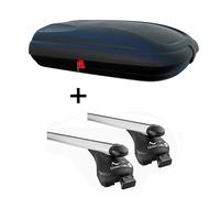Dachbox CA320L carbonl.+Träger Quick Alu für Suzu Gr Vitara 5Tür ab 05 off. Rel.