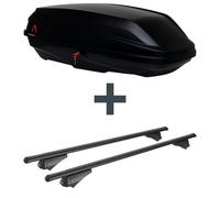 Alu Dachträger Tiger schwarz Relingträger 120 cm 75 kg für aufliegende Dachreling