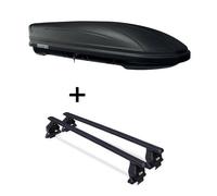 Dachbox MAA400L matt+Dachträger Tema Stahl für für VW Tiguan 5N SW 5Tür 07-11