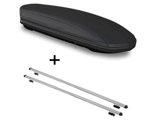 Dachbox MAA460L matt+Dachträger RAPID für für Mercedes GLK X204 5Türer ab 12
