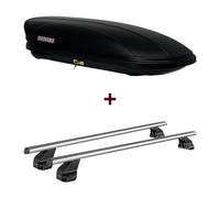 Dachbox Menabo Marathon 400 + Dachträger Menabo für Renault Clio IV Typ BH set