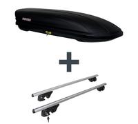 Dachbox Menabo Marathon 460 + Dachträger Menabo Sherman für Mercedes GLK X204