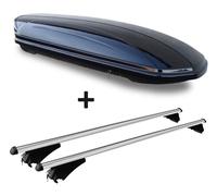 Dachbox VDPMAA 580 l + Relingträger aufliegend für für VW Passat B8 Variant ab 1