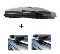 DACHBOX STRIKE440L+Relingträger VDP L1 für für VW Passat Variant B7 10-14