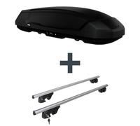 Dachbox Thule Force 3 L Sport + Dachträger für Nissan Pathfinder IV Typ R52 Top