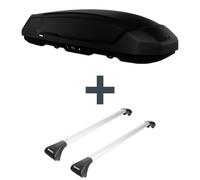 Dachbox Thule Force 3 L Sport + Dachträger Menabo Ariete für Mazda 5 Typ CR Top