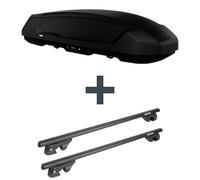 Dachbox Thule Force 3 L Sport + Dachträger Menabo Sherman für Saab 9/4X Neuware