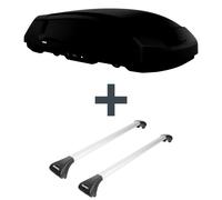 Dachbox Thule Force 3 M + Dachträger Menabo Ariete für Mitsubishi Space Star DGO