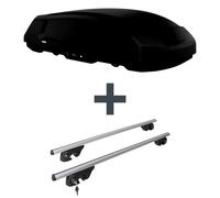 Dachbox Thule Force 3 M + Dachträger Menabo Sherman für Audi A4 Avant 8E/B6 Top