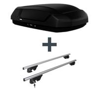 Dachbox Thule Force 3 S + Dachträger Menabo für Peugeot 207 Break SW Typ WK Top