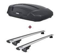 Dachbox Thule Force XT S + Dachträger Thule WingBar EVO für Subaru Justy III G3X
