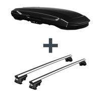Dachbox Thule Motion 3 XXL Low + Dachträger Thule für Opel Karl Fließheck C16 FP