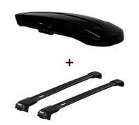 Dachbox Thule Vector Alpine + Dachträger Thule WingBar Edge für VW Tiguan 5N top