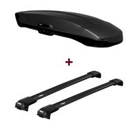 Dachbox Thule Vector L + Dachträger Thule WingBar Edge für VW Tiguan Typ 5N
