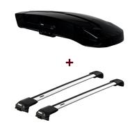 Dachbox Thule Vector M + Dachträger Thule WingBar Edge für Mercedes GLK Typ X204
